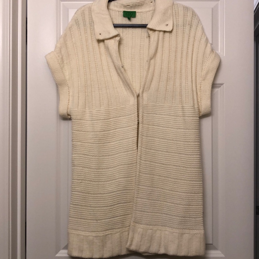 Short sleeve long sweater